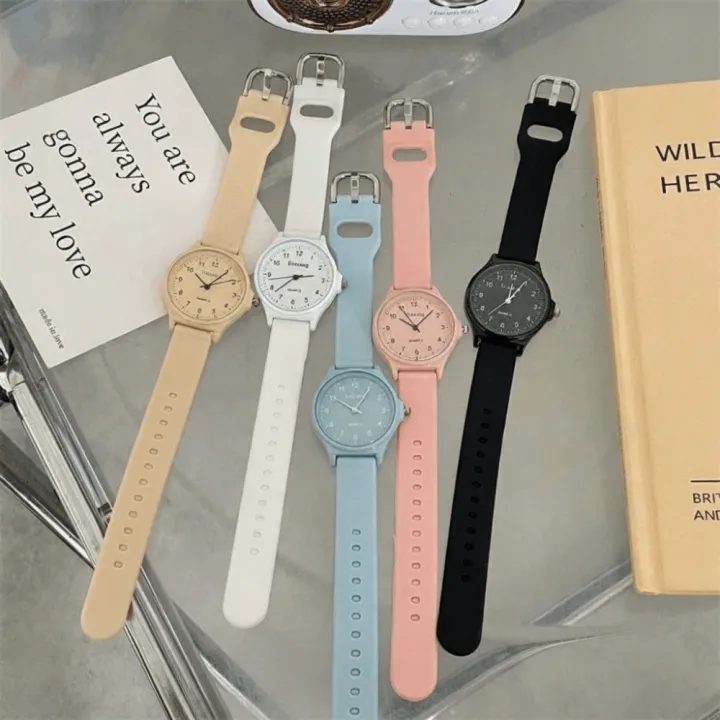 MISFORTUNESTORE17RE1 Nhiều màu sắc Đồng hồ đeo tay cho sinh viên Thường ngày Dây đeo silicone Đồng hồ thạch anh cho trẻ em Sáng tạo Có thể điều chỉnh Đồng hồ thạch anh Dành cho nam và nữ