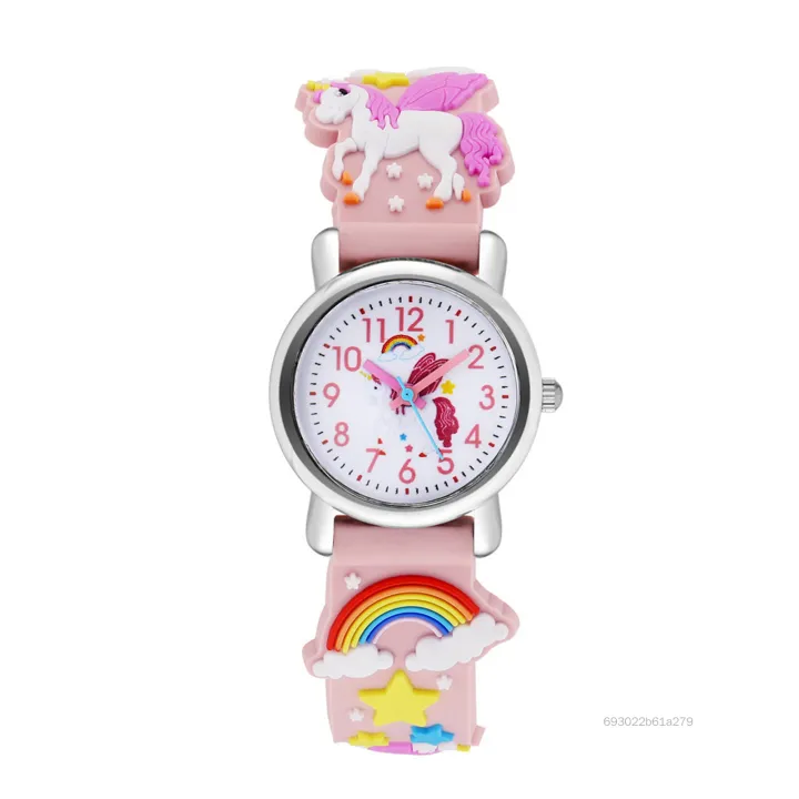 Mô hình kỳ lân thạch anh xem dây đeo cầu vồng đầy màu sắc cho bé trai trẻ em hàng ngày mặc hàng ngày DHTY-VN