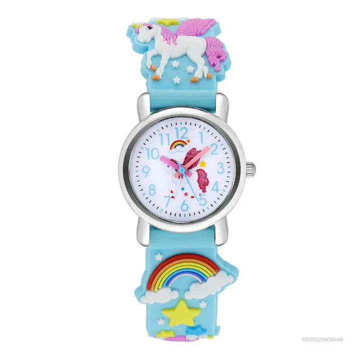 Mô hình kỳ lân thạch anh xem dây đeo cầu vồng đầy màu sắc cho bé trai trẻ em hàng ngày mặc hàng ngày DHTY-VN