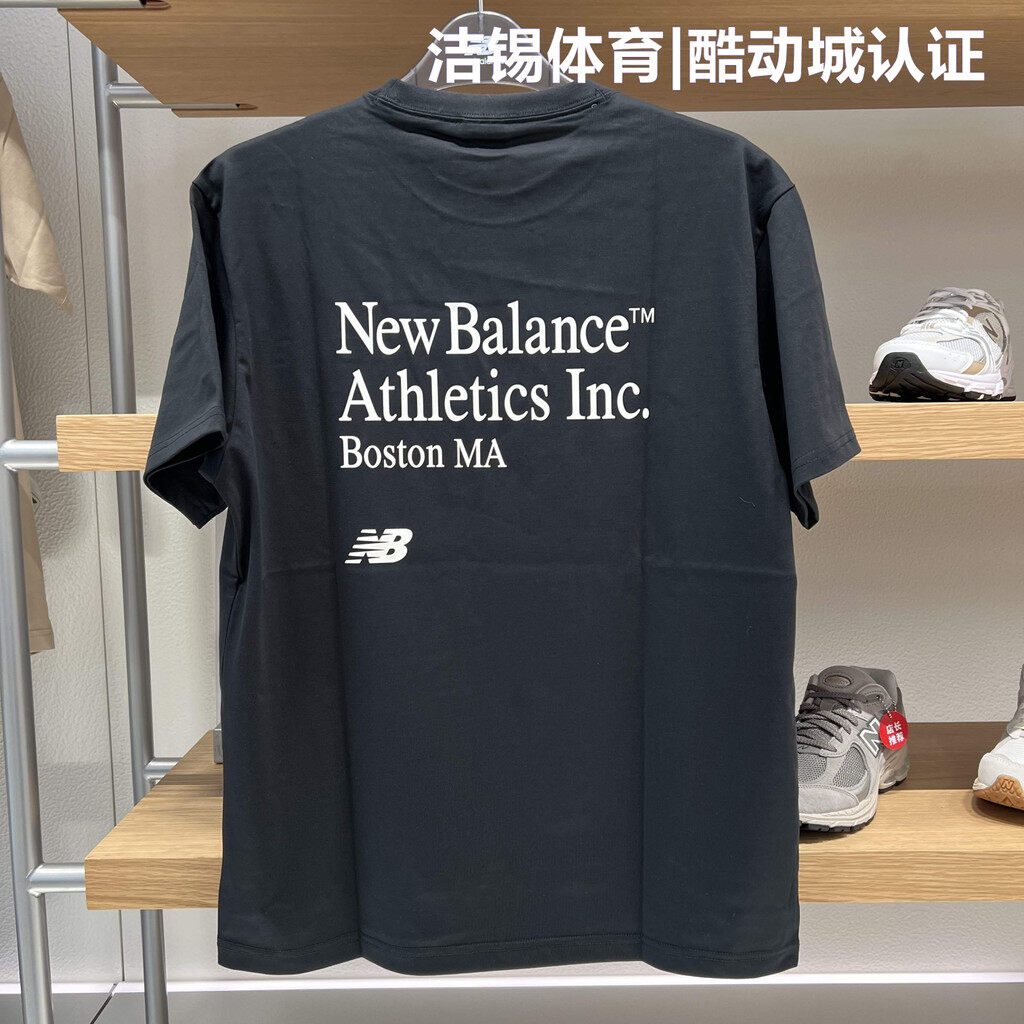 NEW BALANCE's Summer Casual Fashion Breathable Round Neck Comfortable Short Sleeve T-shirt for Men and Women AMT42315