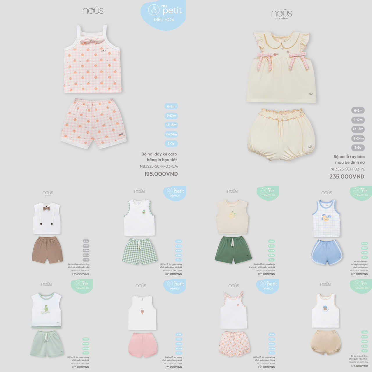 Set Đồ Hè Thoáng Mát Cho Bé Yêu