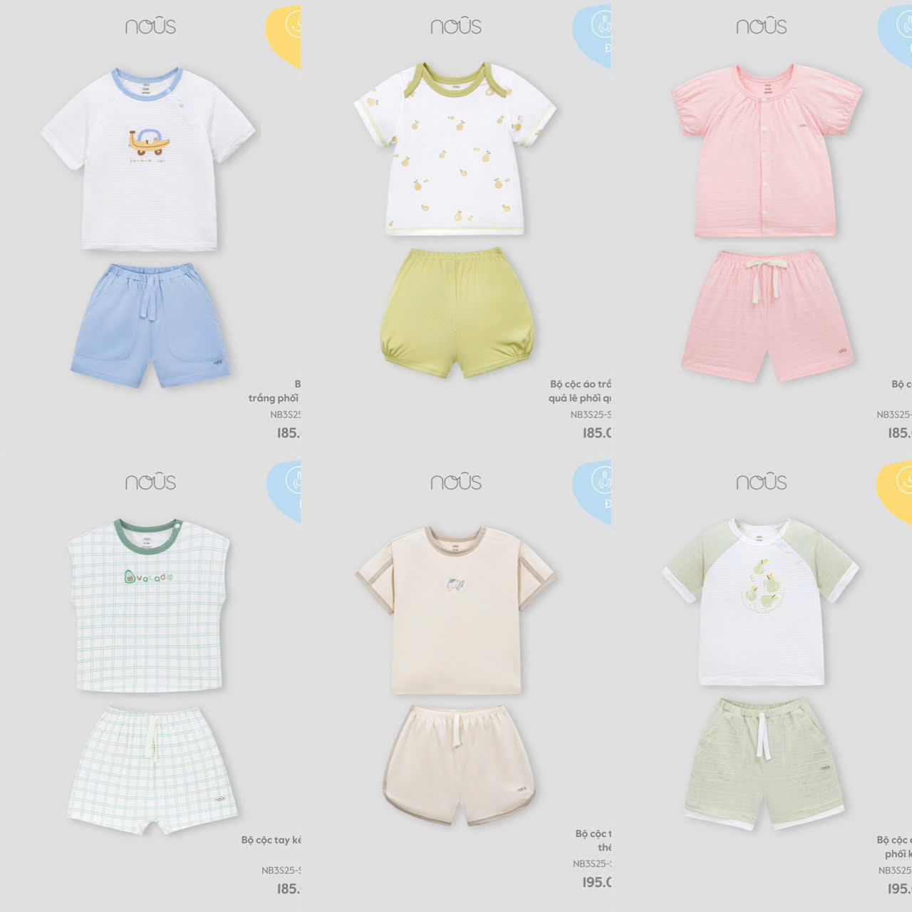 Set Áo Quần Cộc Thoáng Khí Cho Bé Yêu