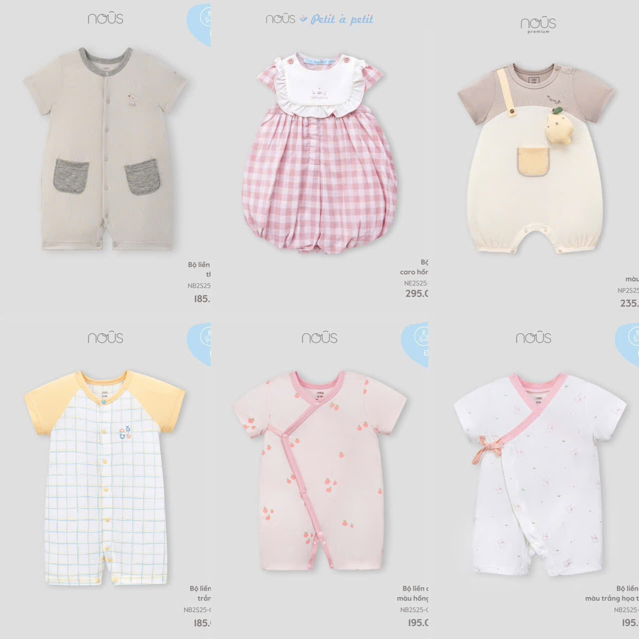 Body cộc tay Nous mềm mại cho bé yêu