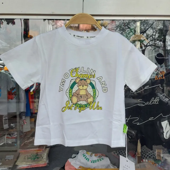 Áo bé trai cộc tay dáng rông 1-6 tuổi in chữ và hình ngộ nghĩnh, Áo hè cho bé cao cấp vải cotton kiểu dáng thời trang