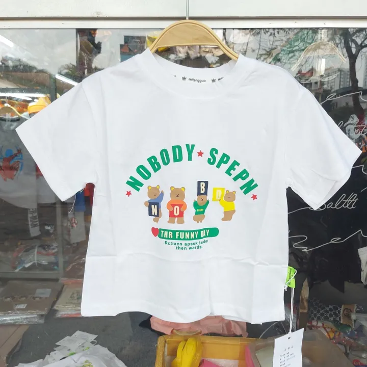 Áo bé trai cộc tay dáng rông 1-6 tuổi in chữ và hình ngộ nghĩnh, Áo hè cho bé cao cấp vải cotton kiểu dáng thời trang