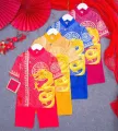 Áo Dài Tết bé Trai-QUẦN MÀU- In Họa Tiết-9-17kg-giao màu và mẫu in ngẫu nhiên