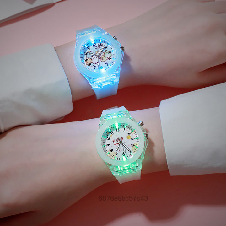 Áo đeo tay phát sáng dây đeo silicone trẻ em xem đồng hồ hoạt hình dễ thương DHTY-VN