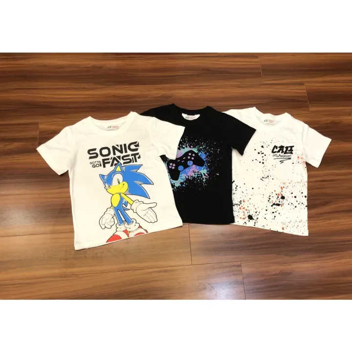 Áo phông bé trai xuất dư size đại 20kg đến 43kg H.M, áo thun cotton cho bé trai 5 tuổi đến 13 tuổi