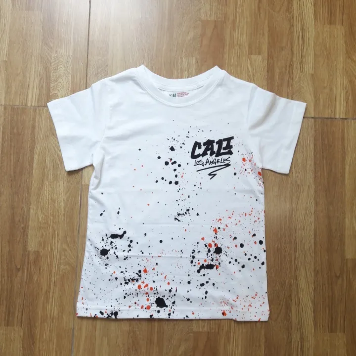 Áo phông bé trai xuất dư size đại 20kg đến 43kg H.M, áo thun cotton cho bé trai 5 tuổi đến 13 tuổi