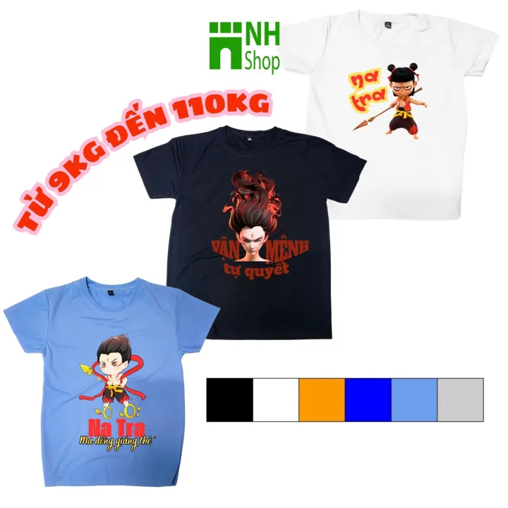 Áo thun bé in hình NA TRA, áo phông size bé 9kg đến big size 110kg, nhiều màu, nhiều mẫu - NH SHOP