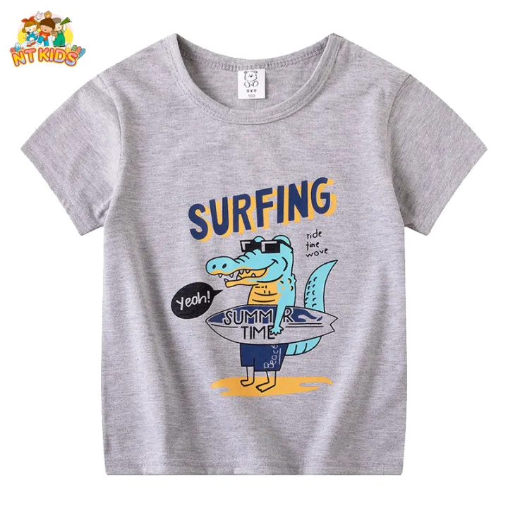 Áo Thun Bé Trai Bé Gái NT KIDS Chất Liệu COTTON Họa Tiết Chũ Dễ Thương