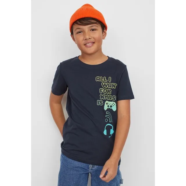 Áo thun bé trai xuất dư size đại 22kg đến 43kg H.M, áo phông cotton cho bé trai 5 tuổi đến 13 tuổi