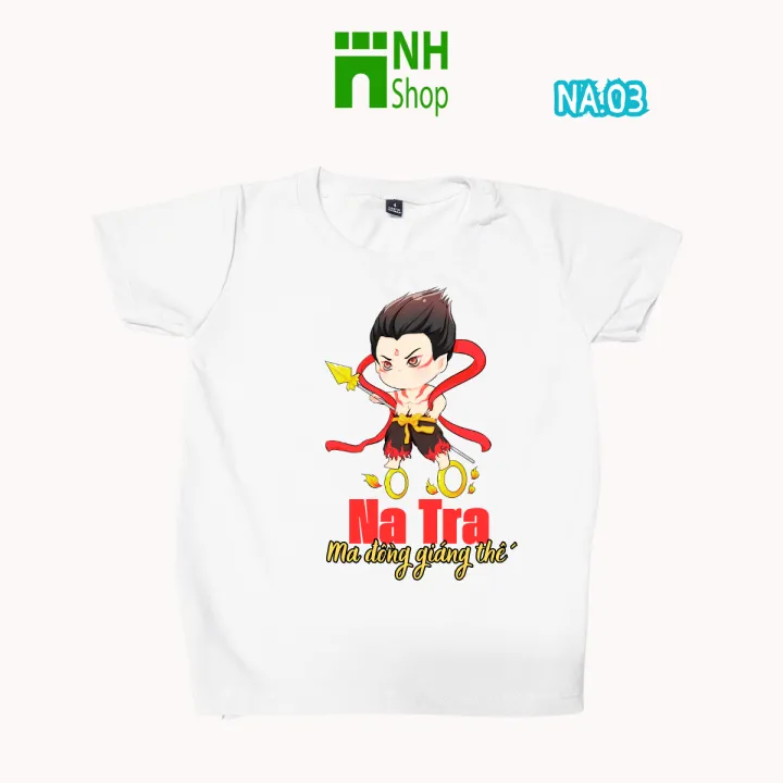 Áo thun cho bé in hình Na tra dễ thương, từ 9kg đến BIG SIZE 110kg, áo phông cho bé nhiều màu - NH Shop