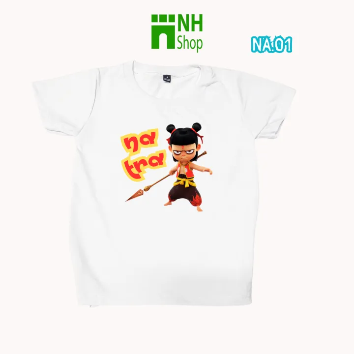 Áo thun cho bé in hình Na tra dễ thương, từ 9kg đến BIG SIZE 110kg, áo phông cho bé nhiều màu - NH Shop