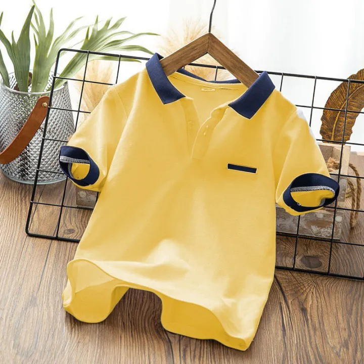 Áo thun Cotton Có cổ CÁ SẤU, áo polo cho bé siêu mát 2024