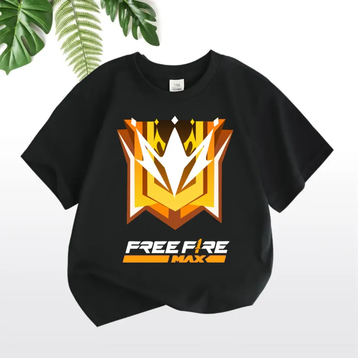 Áo Thun Free Fire Max 100% Cotton 2 Màu Đen Trắng Rank Thách Đấu [ TẶNG KÈM 1 NÓN ] Hình In Sắc Nét
