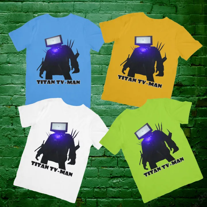Áo thun in hình Titan TV MAN Quái Vật Đầu Tivi Skibidi Toilet dành cho bé ( Mẫu TVMAN01)