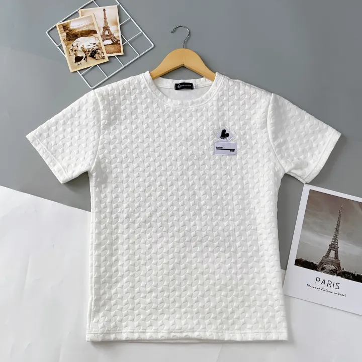 Áo thun nam cổ tròn dập chữ nổi mẫu trend hiện nay chất vải thun xốp cao cấp thoáng khí giá rẻ LinhCon Shop