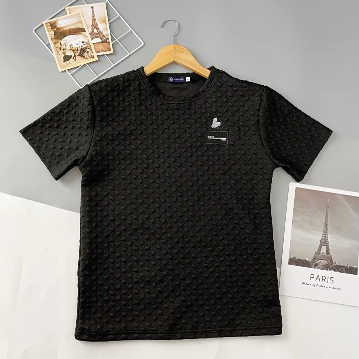 Áo thun nam cổ tròn dập chữ nổi mẫu trend hiện nay chất vải thun xốp cao cấp thoáng khí giá rẻ LinhCon Shop