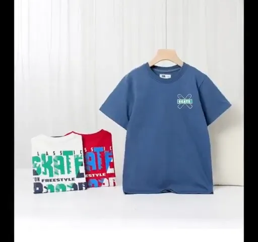 Áo thun ngắn tay bé trai AKL 25-45kg, áo thun cotton bé trai size đại hàng Quảng Châu cao cấp