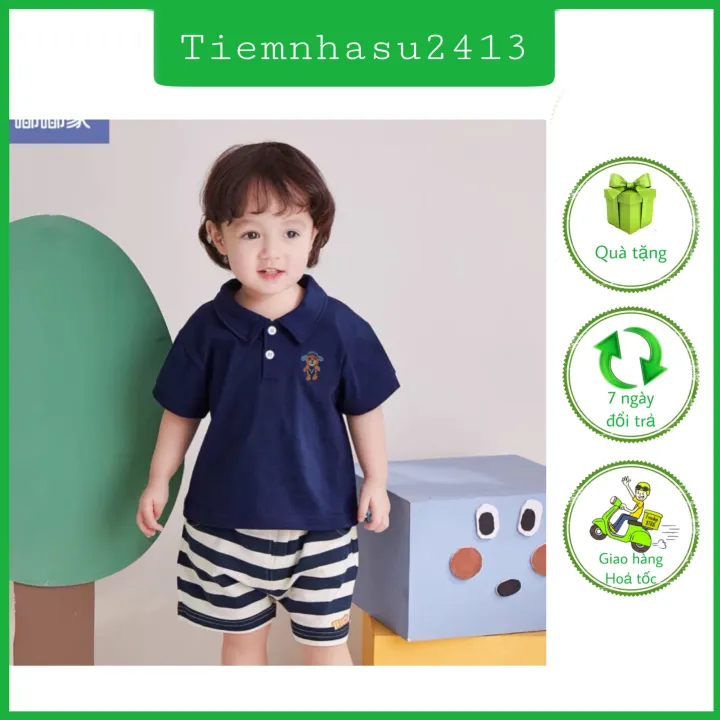Áo thun Polo, áo cá sấu, áo cổ bẻ cho bé trai bé gái (14-24kg) - TIỆM NHÀ SU