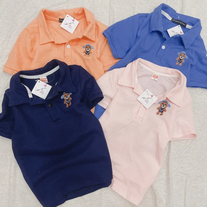 Áo thun Polo, áo cá sấu, áo cổ bẻ cho bé trai bé gái (14-24kg) - TIỆM NHÀ SU