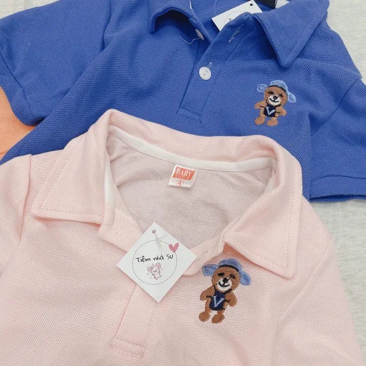 Áo thun Polo, áo cá sấu, áo cổ bẻ cho bé trai bé gái (14-24kg) - TIỆM NHÀ SU