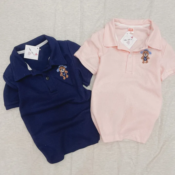 Áo thun Polo, áo cá sấu, áo cổ bẻ cho bé trai bé gái (14-24kg) - TIỆM NHÀ SU