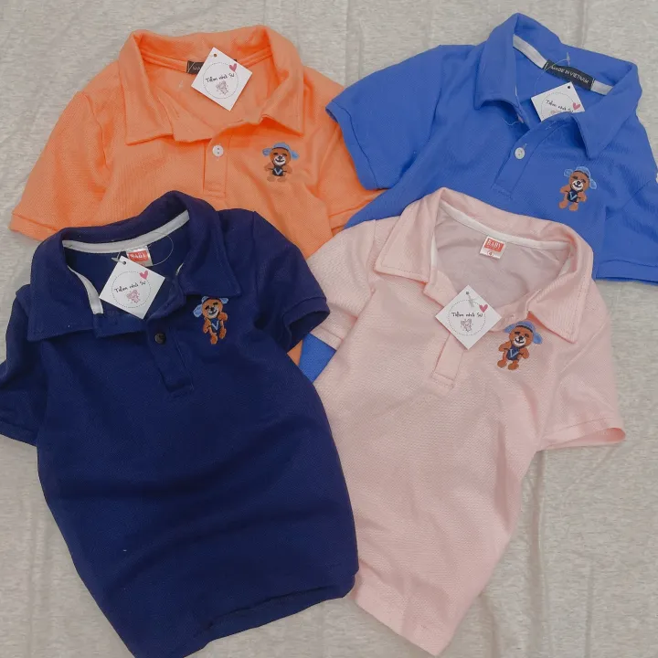 Áo thun Polo, áo cá sấu, áo cổ bẻ cho bé trai bé gái (14-24kg) - TIỆM NHÀ SU