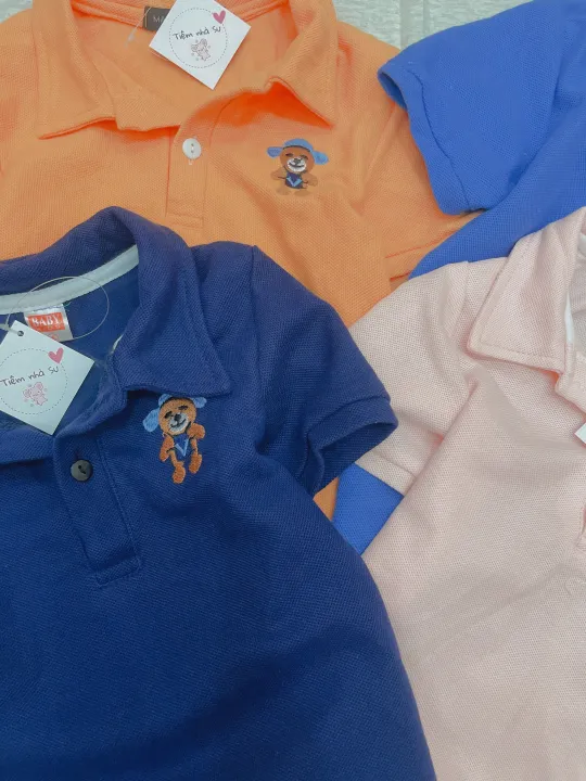 Áo thun Polo, áo cá sấu, áo cổ bẻ cho bé trai bé gái (14-24kg) - TIỆM NHÀ SU