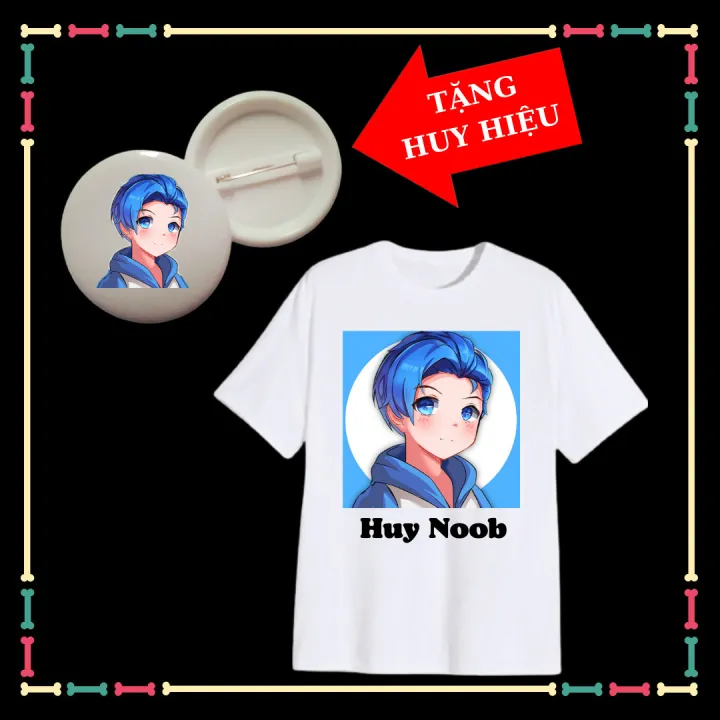 Áo thun trẻ em in hình Làng Sinh Tố Team dễ thương Oops HiHa,Sầu Riêng TV, Aby TV, Nabee... vải cotton thái co giãn-Kèm huy hiệu