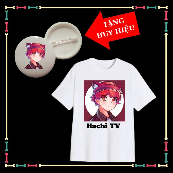 Áo thun trẻ em in hình Làng Sinh Tố Team dễ thương Oops HiHa,Sầu Riêng TV, Aby TV, Nabee... vải cotton thái co giãn-Kèm huy hiệu