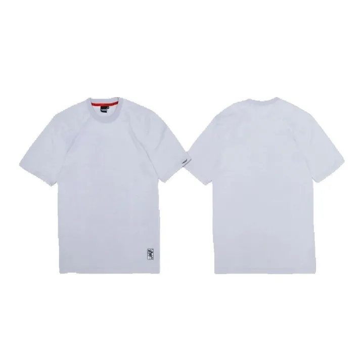 Áo thun trơn unisex form rộng xẻ tà phối thả vai vải cotton dày dặn màu xám và màu xanh nhạt