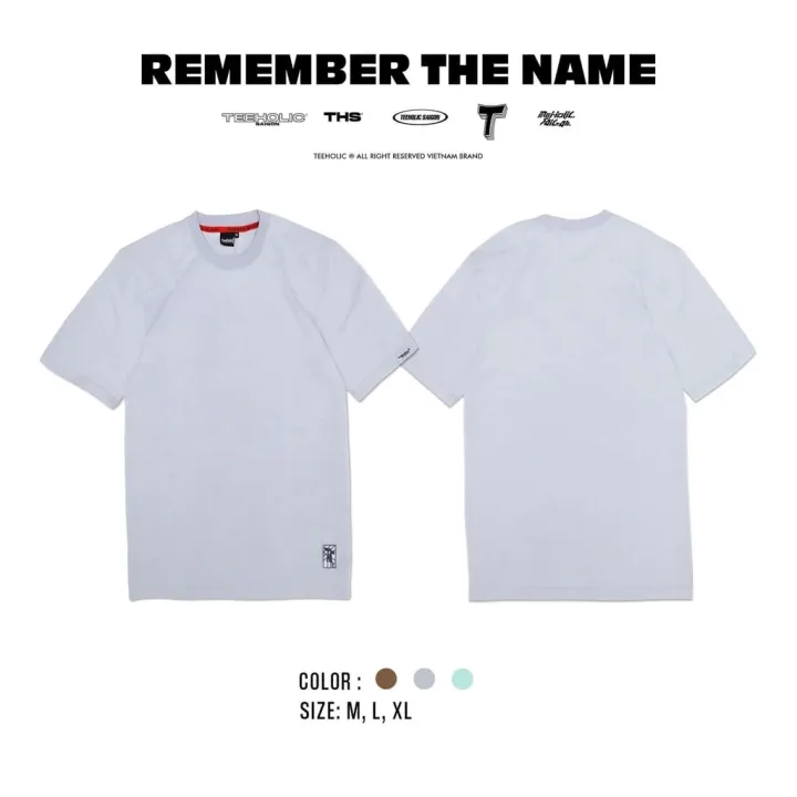 Áo thun trơn unisex form rộng xẻ tà phối thả vai vải cotton dày dặn màu xám và màu xanh nhạt