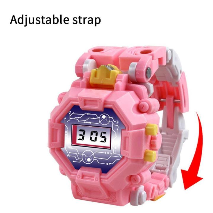 Đồng Hồ Chiếu 3D Thời Trang Cho Trẻ Em Đồng Hồ Biến Hình Robot Quà Tặng Đồ Chơi Đồng Hồ Trẻ Em Đồ Chơi Cho Trẻ Em Bé Trai Gái