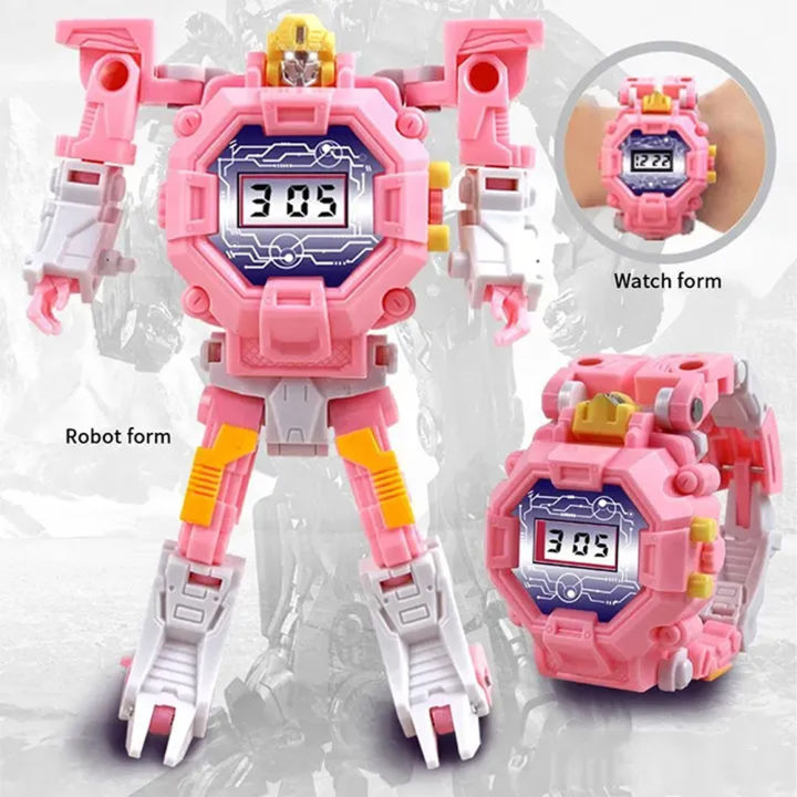 Đồng Hồ Chiếu 3D Thời Trang Cho Trẻ Em Đồng Hồ Biến Hình Robot Quà Tặng Đồ Chơi Đồng Hồ Trẻ Em Đồ Chơi Cho Trẻ Em Bé Trai Gái