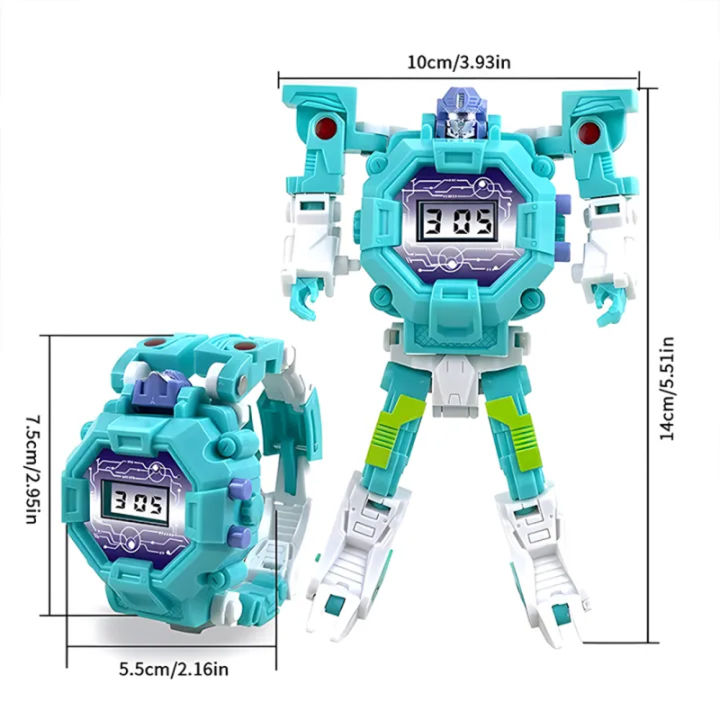 Đồng Hồ Chiếu 3D Thời Trang Cho Trẻ Em Đồng Hồ Biến Hình Robot Quà Tặng Đồ Chơi Đồng Hồ Trẻ Em Đồ Chơi Cho Trẻ Em Bé Trai Gái