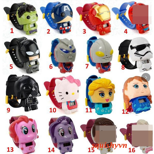 Đồng hồ thông minh chiếu sáng họa tiết hoạt hình cho bé