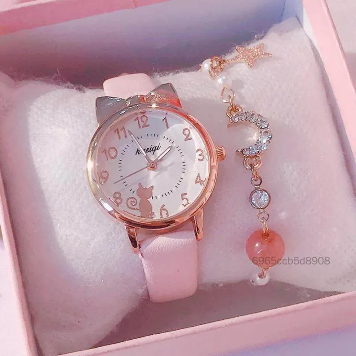 Đồng hồ dạ quang chống thấm nước cho bé gái - Đồng hồ mẫu giáo dễ thương cho bé 10 tuổi