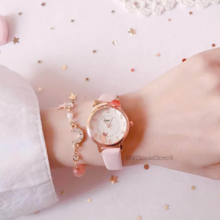 Đồng hồ dạ quang chống thấm nước cho bé gái - Đồng hồ mẫu giáo dễ thương cho bé 10 tuổi