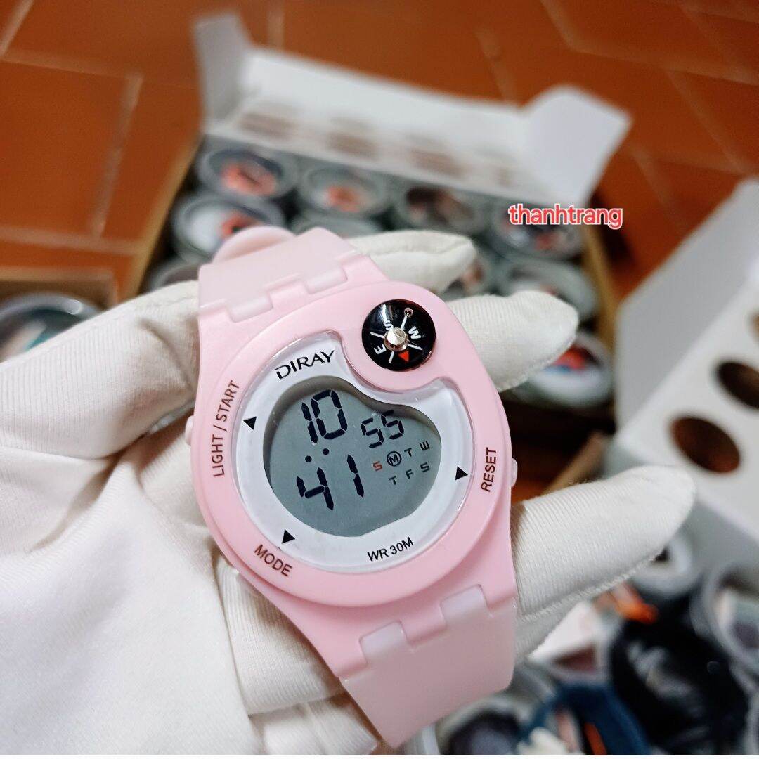 Đồng hồ điện tử trẻ em Diray la bàn cao cấp nhiều màu, xinh đẹp cá tính( GenZ) chống nước, bảo hành, lỗi 1 đổi 1