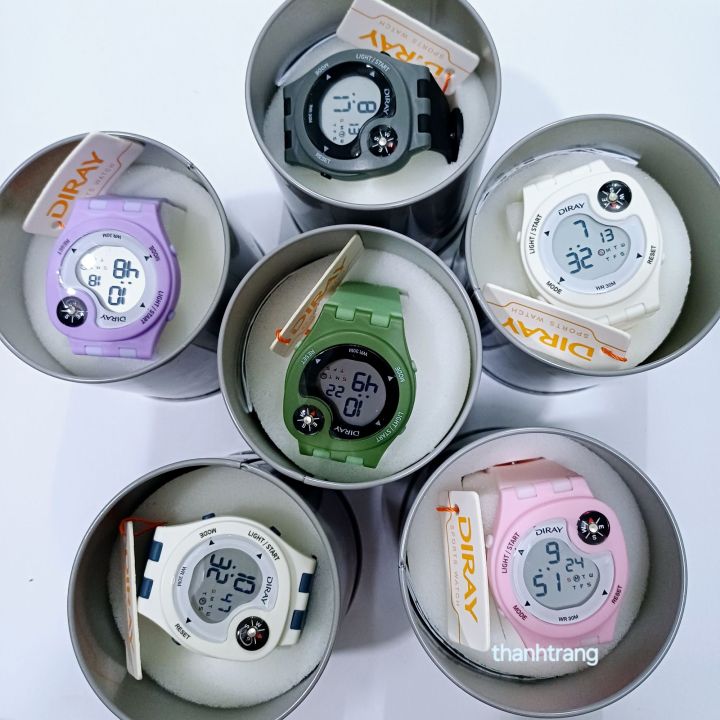 Đồng hồ điện tử trẻ em Diray la bàn cao cấp nhiều màu, xinh đẹp cá tính( GenZ) chống nước, bảo hành, lỗi 1 đổi 1