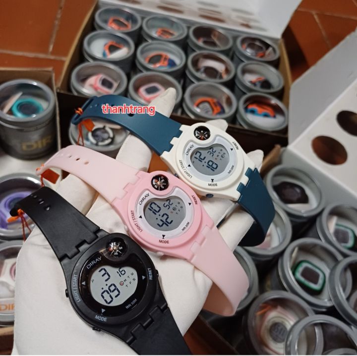 Đồng hồ điện tử trẻ em Diray la bàn cao cấp nhiều màu, xinh đẹp cá tính( GenZ) chống nước, bảo hành, lỗi 1 đổi 1