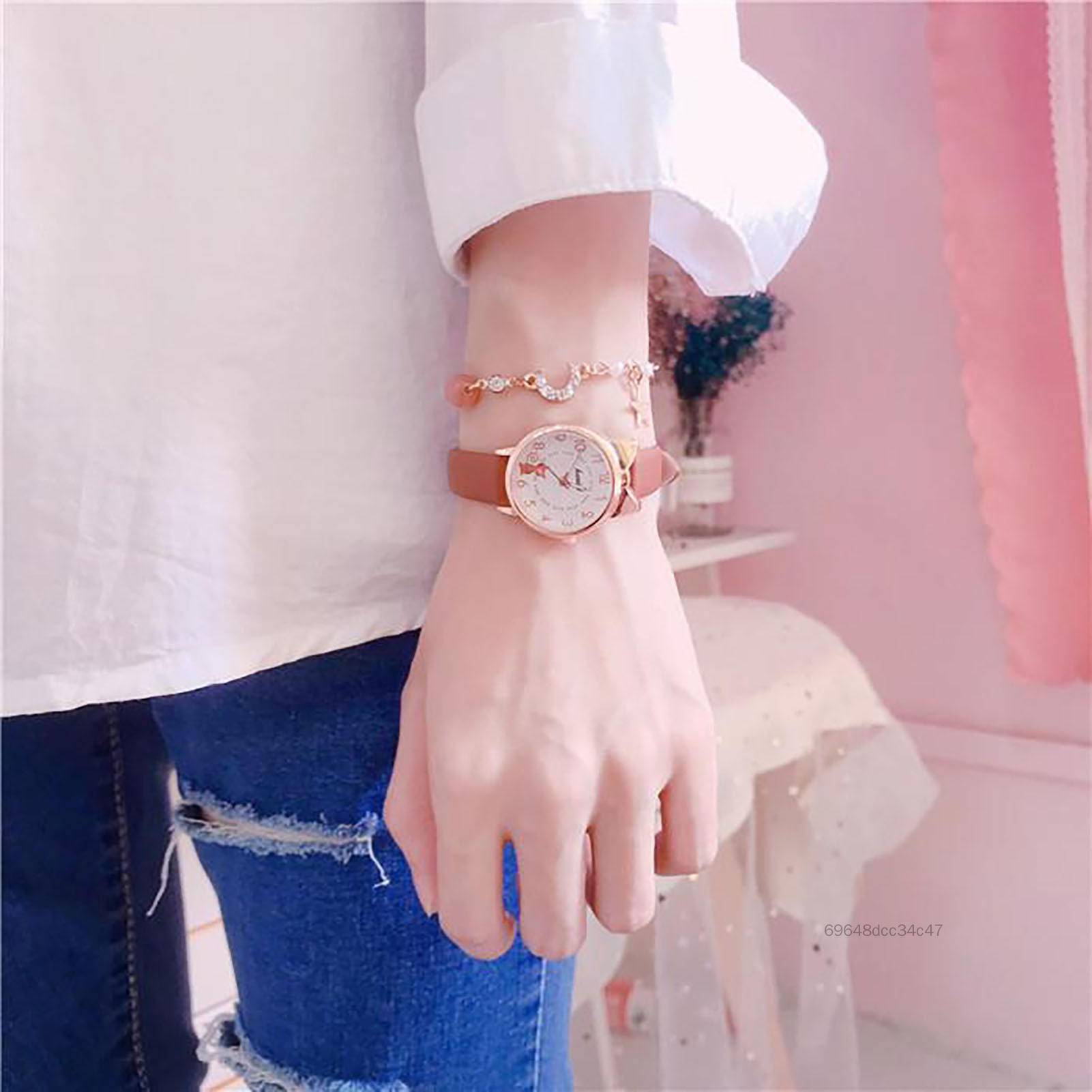 Đồng hồ quà tặng sinh nhật dành cho trẻ em Cô gái mười tuổi học sinh học mẫu giáo HGF-VN