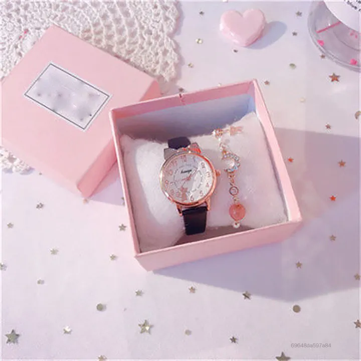 Đồng hồ quà tặng sinh nhật dành cho trẻ em Cô gái mười tuổi học sinh học mẫu giáo HGF-VN