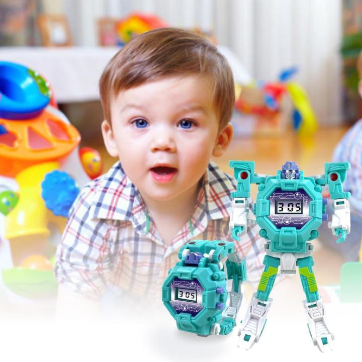 Đồng hồ robot biến dạng cho trẻ em,Đồng hồ robot đồ chơi đa chức năng mát mẻ,Kích thích trí tưởng tượng của trẻ em đồ chơi công nghệ điện tử