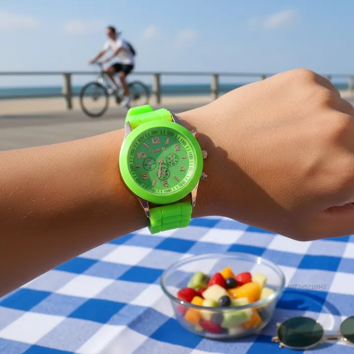 Đồng Hồ Silicon Nam Nữ Thiết Kế Bền Đẹp Thoải Mái Với Phong Cách Jelly Nhiều Màu Sắc DHTY-VN