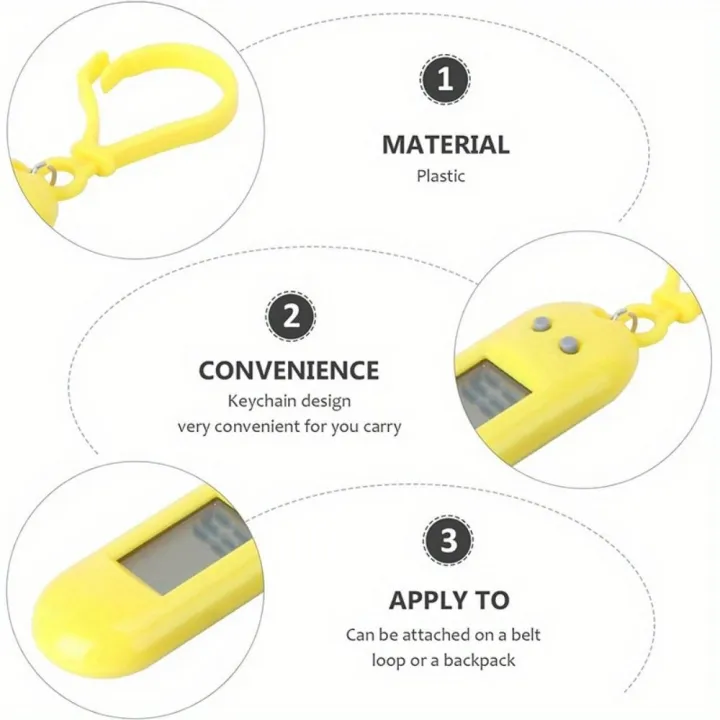 OOC Đồng hồ hình bầu dục Móc khóa đồng hồ điện tử kỹ thuật số Bảng hiển thị thời gian Màn hình chìa khóa Đồng hồ kỹ thuật số LED Mini Đồng hồ học tập bỏ túi Di động Móc khóa đồng hồ điện tử Sinh viên