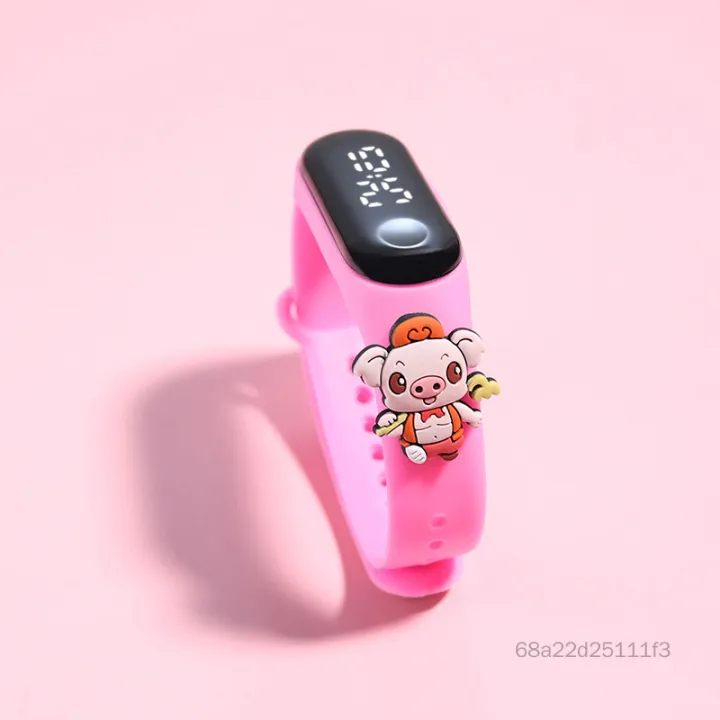 Phim hoạt hình Doll Watch dẫn trẻ em Đồng hồ điện tử Lumining Touchs Vòng đeo tay Đồng hồ chống nước Pel-VN