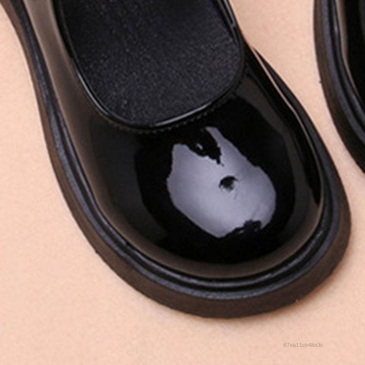 Giày Da Bóng Đen Cổ Điển Cho Bé Gái M-Kiss-VN